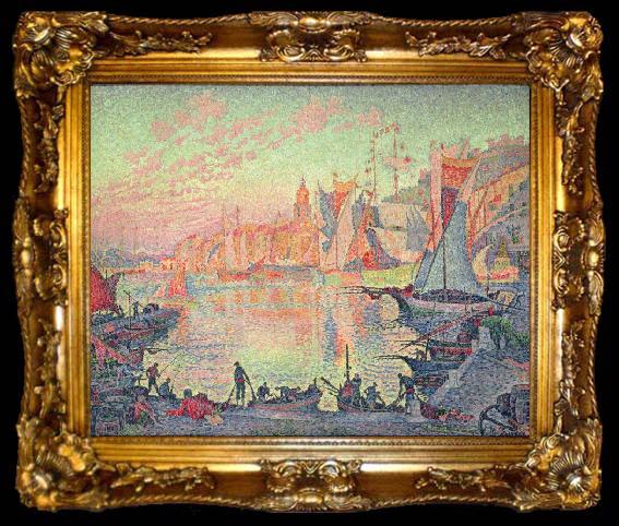 framed  Paul Signac The Port of SaintTropez,, ta009-2