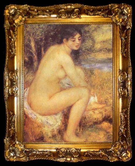 framed  Pierre-Auguste Renoir Seating Girl,, ta009-2