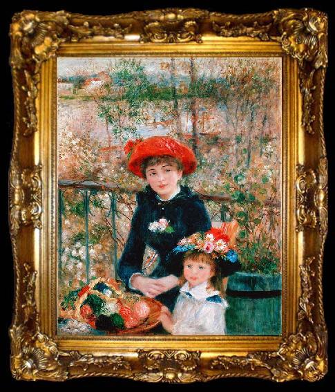 framed  Pierre-Auguste Renoir On the Terrace,, ta009-2