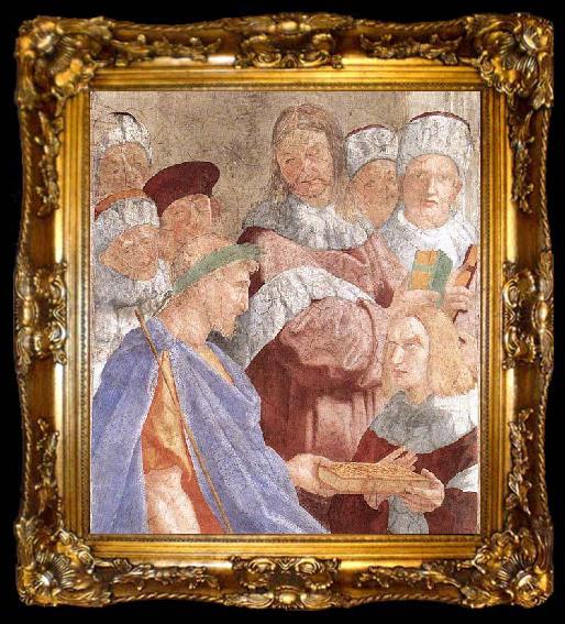 framed  RAFFAELLO Sanzio Justinian Presenting the Pandects to Trebonianus, ta009-2