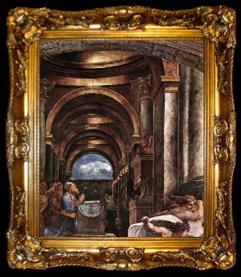 framed  RAFFAELLO Sanzio The Expulsion of Heliodorus from the Temple, ta009-2