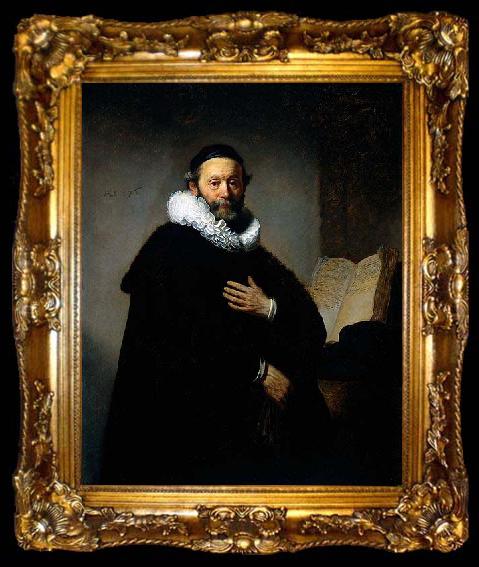framed  REMBRANDT Harmenszoon van Rijn Portrait of Johannes Wtenbogaert,, ta009-2