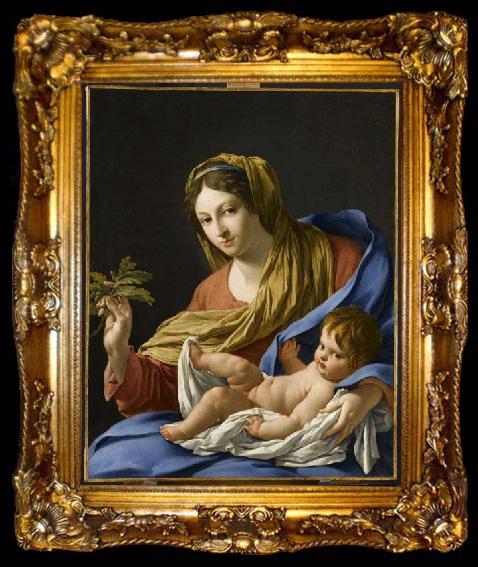 framed  Simon Vouet Hesselin Virgin and Child, ta009-2