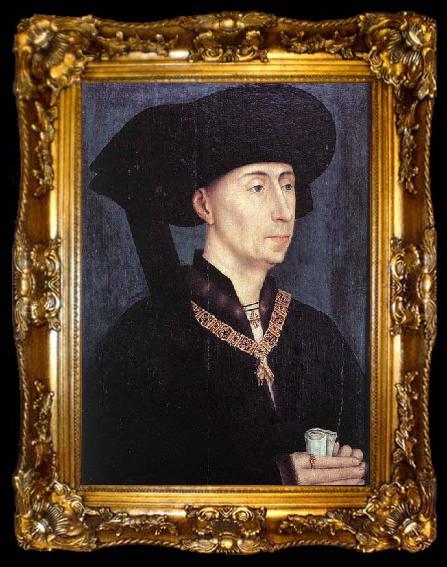 framed  WEYDEN, Rogier van der Portrait of Philip the Good after, ta009-2