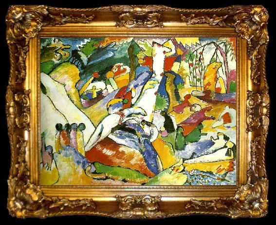 framed  Wassily Kandinsky sketch for composition, ta009-2