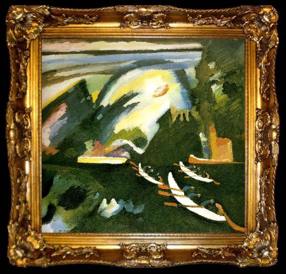 framed  Wassily Kandinsky boat trip, ta009-2