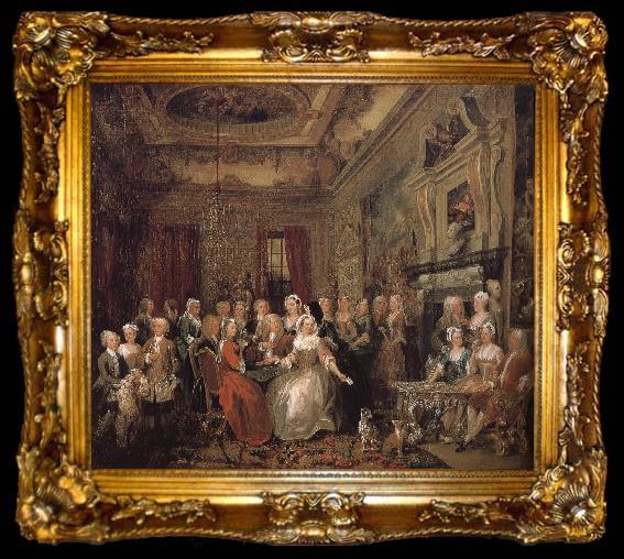 framed  William Hogarth House party, ta009-2