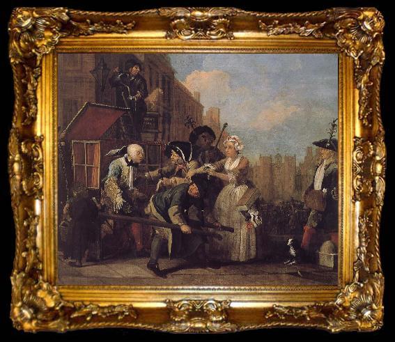 framed  William Hogarth Prodigal son to court arrest, ta009-2