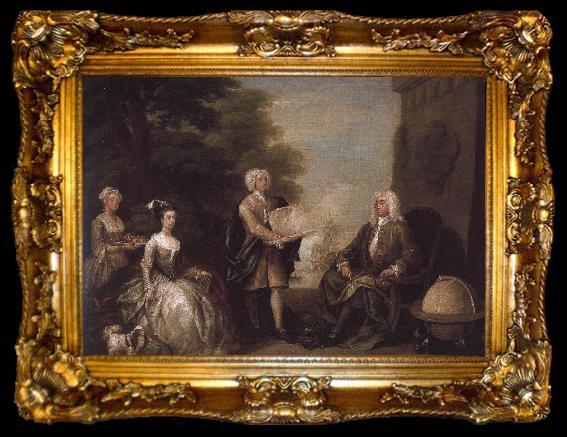 framed  William Hogarth Veteran family, ta009-2