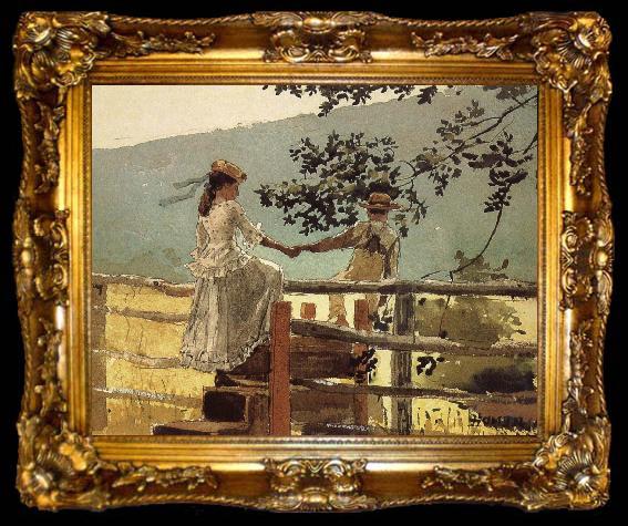 framed  Winslow Homer On the ladder, ta009-2