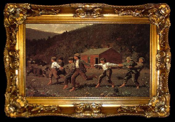 framed  Winslow Homer Grasping chicken game, ta009-2