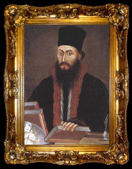 framed  Zahari Zograf Portrait of Neofit Rilski, ta009-2