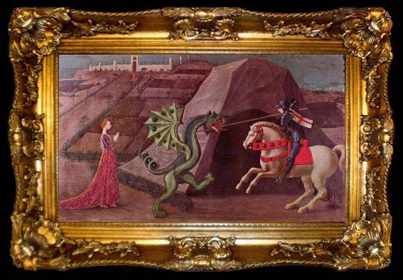 framed  paolo uccello The Princess and the Dragon,, ta009-2