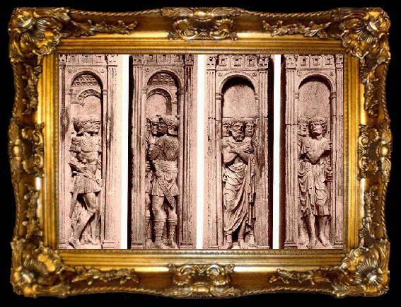 framed  unknow artist Four reliefs with the trials of Saint Paul, ta009-2
