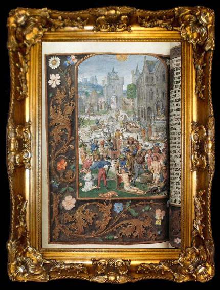 framed  unknow artist Folio from the Mayer van den Bergh Breviary, ta009-2