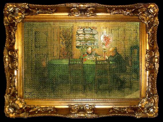 framed  Carl Larsson laxlasning, ta009-2