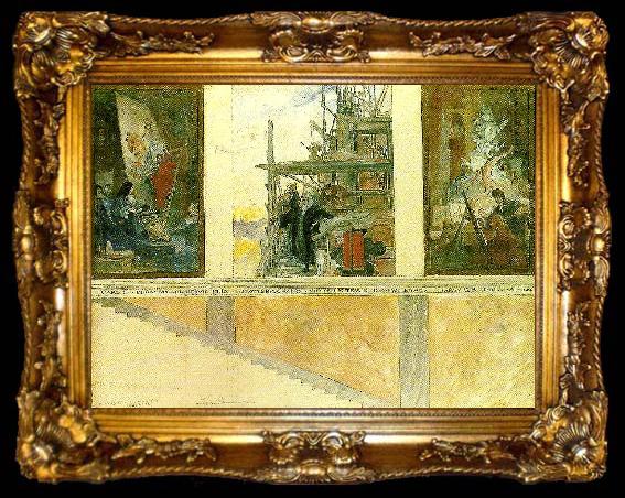 framed  Carl Larsson ur sveriges konsthistoria, ta009-2