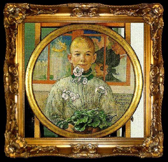 framed  Carl Larsson gratulation till mormor, ta009-2