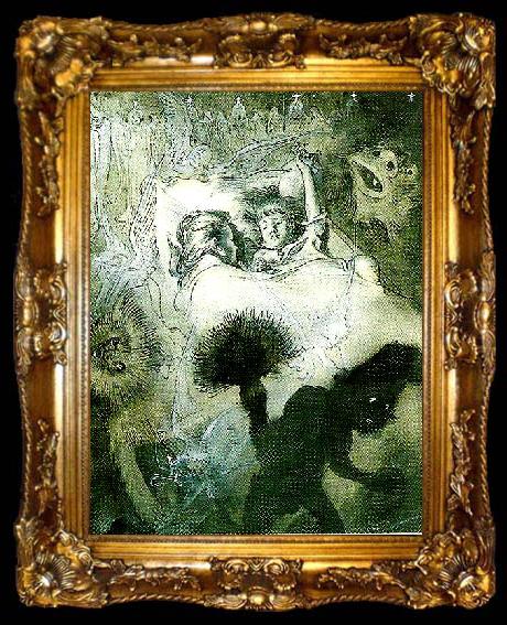 framed  Carl Larsson drommar-drommarnde barn, ta009-2