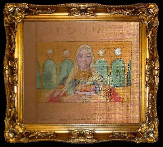 framed  Carl Larsson idun med ungdomsapplena, ta009-2
