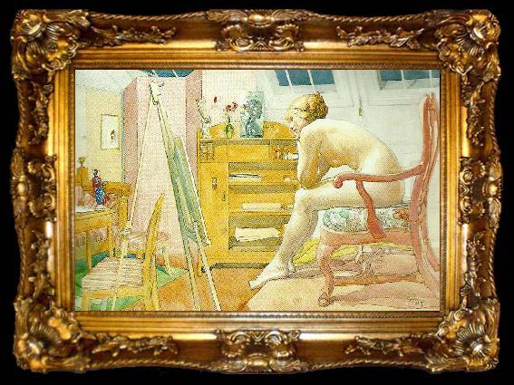 framed  Carl Larsson en studie i root, ta009-2