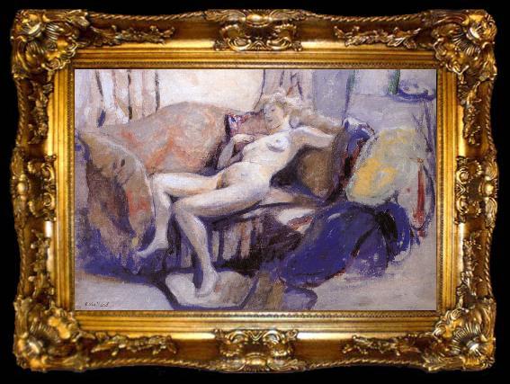 framed  Edouard Vuillard Sofa of nude women, ta009-2