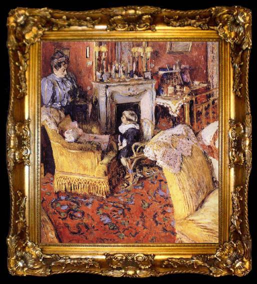 framed  Edouard Vuillard Moruisifu and her son, ta009-2