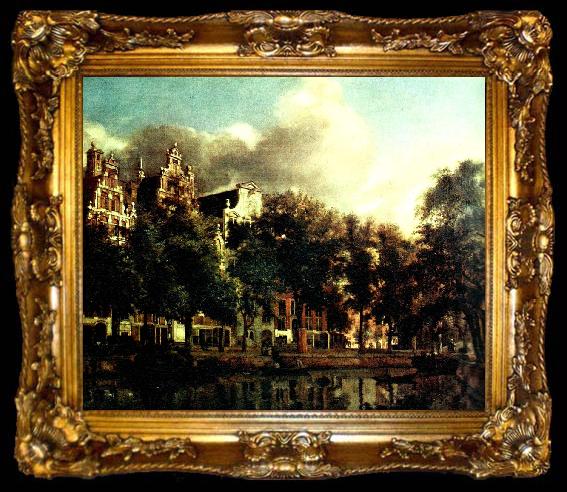 framed  Jan van der Heyden kanal i amsterdam, ta009-2