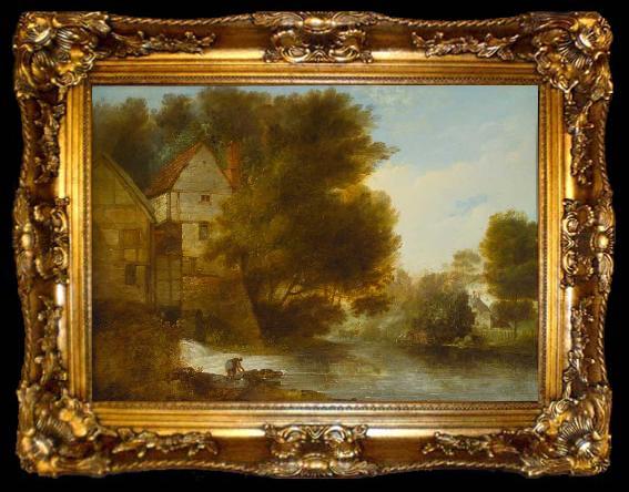framed  John Webber John Webber s oil painting  Abbey Mill Shrewsbury, ta009-2