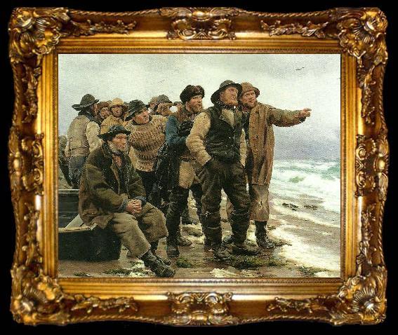 framed  Michael Ancher vil han klare pynten, ta009-2