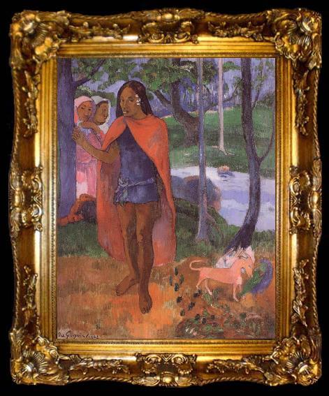 framed  Paul Gauguin tbe magician of hiva oa, ta009-2