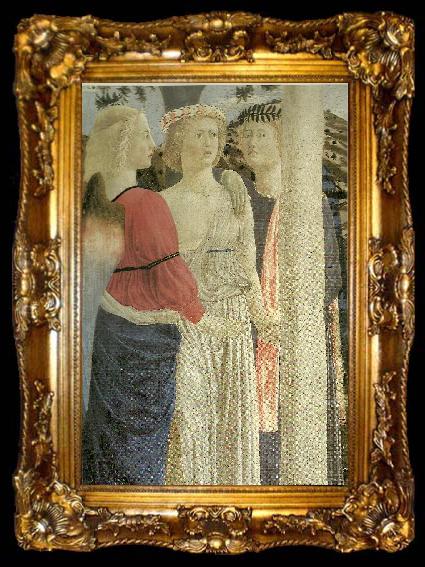 framed  Piero della Francesca details from the baptism of christ, ta009-2