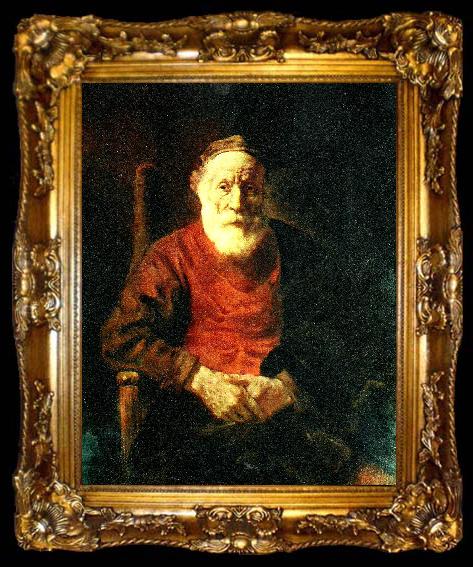 framed  REMBRANDT Harmenszoon van Rijn portratt av gammal man, ta009-2