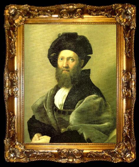 framed  Raphael portrait of baldassare castiglione, ta009-2