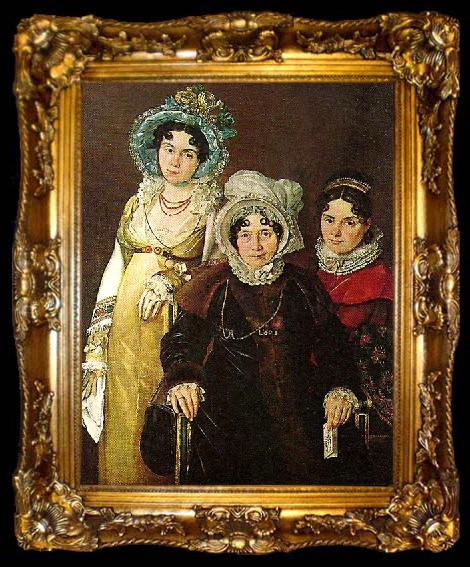 framed  Sir David Wilkie mme morel de tangry and her daughters, ta009-2