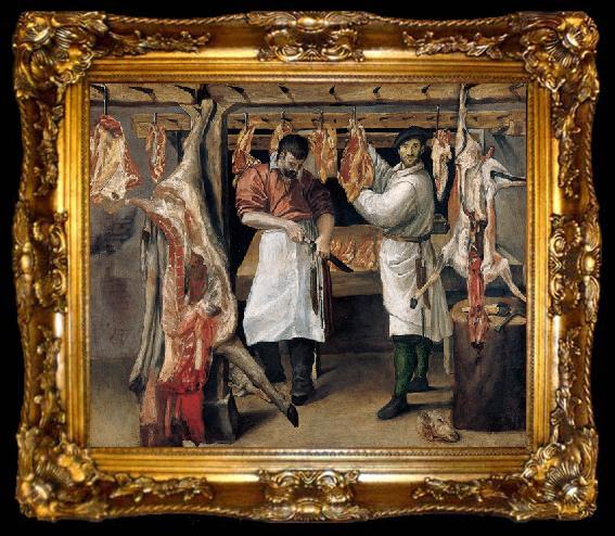 framed  Annibale Carracci The Butchers Shop, ta009-2