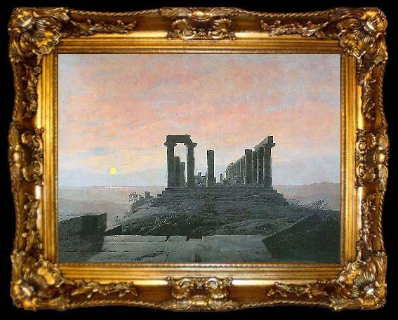 framed  Caspar David Friedrich Der Tempel der Juno in Agrigent), ta009-2