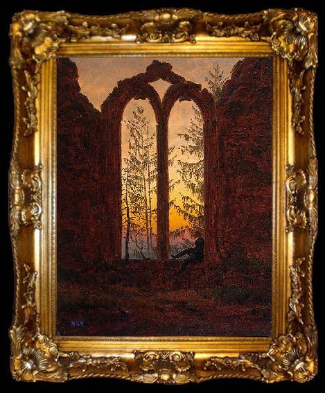 framed  Caspar David Friedrich Klosterruine Oybin, ta009-2