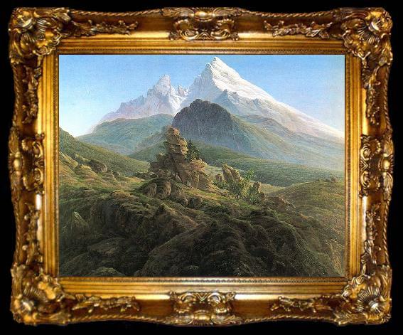 framed  Caspar David Friedrich Der Watzmann, ta009-2