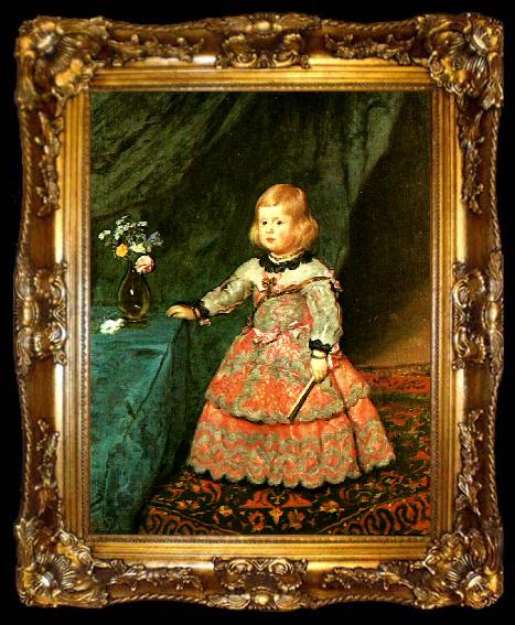 framed  Diego Velazquez infanta margarita vid tre ars alder, ta009-2