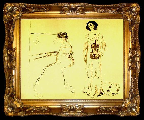 framed  Edvard Munch violinkonsert, ta009-2