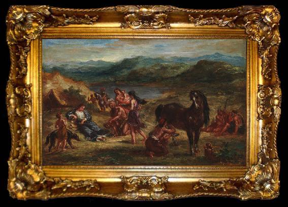 framed  Eugene Delacroix Ovid among the Scythians, ta009-2