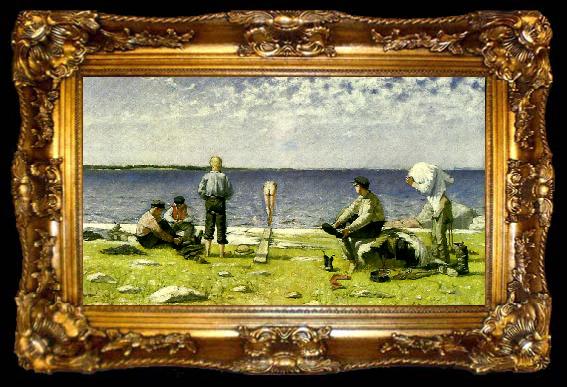 framed  Eugene Jansson badande pojkar, ta009-2