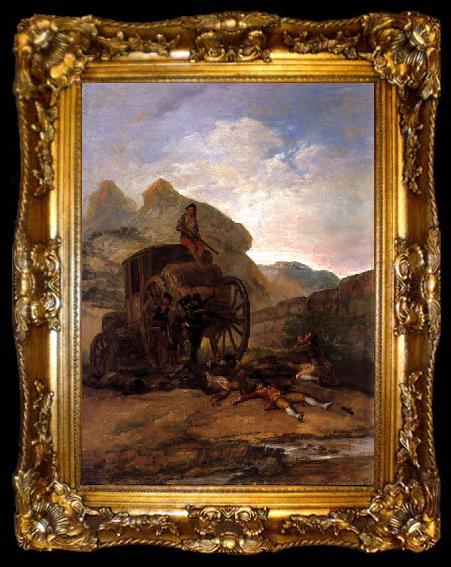 framed  Francisco de Goya Asalto de ladrones, ta009-2