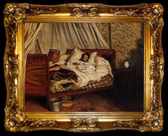 framed  Frederic Bazille Monet after His Accident at the Inn of Chailly, ta009-2