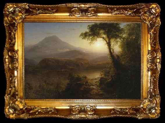 framed  Frederick Edwin Church Tropical Scenery, ta009-2