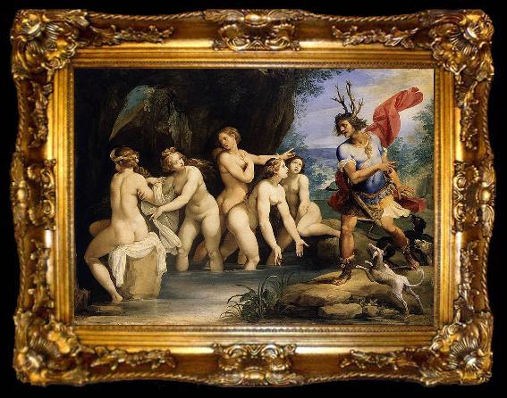 framed  GIuseppe Cesari Called Cavaliere arpino Diana and Actaeon, ta009-2