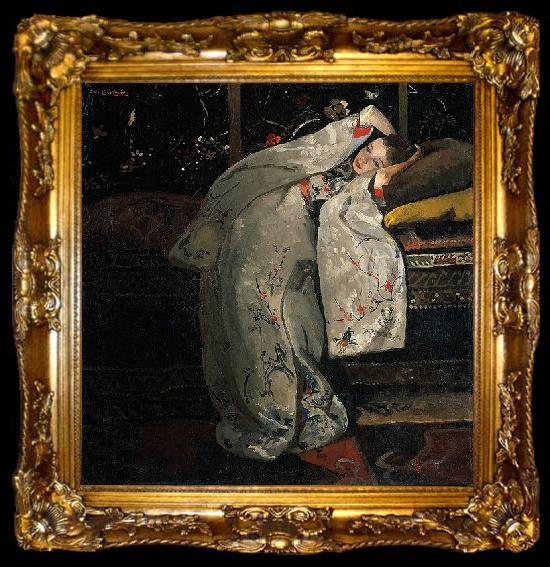 framed  George Hendrik Breitner Girl in a White Kimono, ta009-2