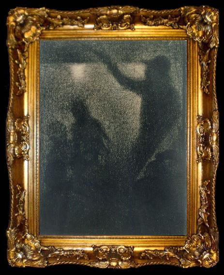 framed  Georges Seurat mine, ta009-2
