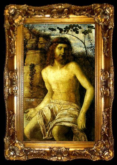 framed  Giovanni Bellini den tornekronte kristus, ta009-2
